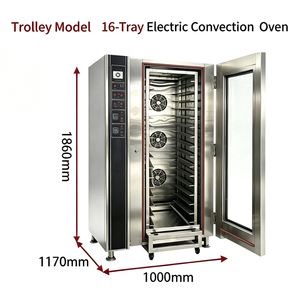 16 Trays Trolley Commercial Hot <b>Air</b> Convection <b>Oven</b> Electric & Gas Optional Bakery Rack <b>Oven</b> for Bread Cake - Product Image 3