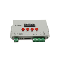 Contrôleur de pixels manuel Aidisen K-1000C pour carte SD, 1 canal SPI DMX RGB, lumière LED à pixels adressables pleine couleur, télécommande 20,0 m