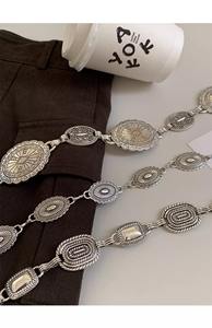 ボヘミアンスタイル女性チェーンベルトシルバーメタル蝶ウエストチェーンベルトドレス用 - Product Image 6