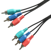 Câble AV 3RCA mâle-mâle 3 broches, câble vidéo composant, câble DVD pour connexion à la télévision.