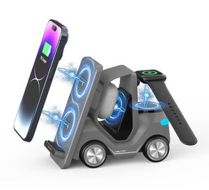 JEDI Fashion Shape 15W Multifonctionnel Charge Rapide Chariot Élévateur Support Mobile Type <span class=keywords><strong>Voiture</strong></span> <span class=keywords><strong>Chargeur</strong></span> Sans Fil Avec Veilleuse - Product Image 1