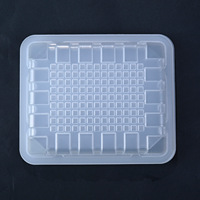 Barquettes carrées transparentes en PP, écologiques, recyclables, jetables, pour viande, avec couvercle, pour plats à emporter, personnalisables en relief