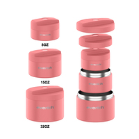Boîte à déjeuner thermique pour aliments conteneurs repas isolés portables pour adultes pour travailler acier inoxydable 18/8 étanche empilable