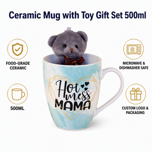 Tazza di caffè in ceramica con Set di giocattoli mamme tazza regalo di <span class=keywords><strong>buon</strong></span> <span class=keywords><strong>compleanno</strong></span> per la madre - Product Image 2