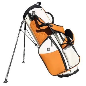 Flora Manufacturer price Supper Light Custom LOGO Nylon Colorblock Golf Stand Bag