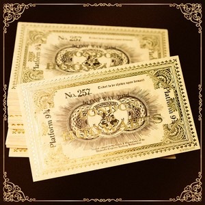 Biglietti Stampati con Motivi di Film e Anime, Biglietti Dorati, Accessori per Cosplay, Biglietto del Treno da Londra a Hogwarts Piattaforma 9 <span class=keywords><strong>3</strong></span>/4, Carte da Collezione - Product Image 3