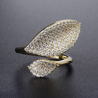 Bijoux en argent sterling 925 de haute qualité pour femmes, bagues en diamant, prix feuille plaqué or 18k, parure de pavé de luxe, 5a cz, bague en zircon