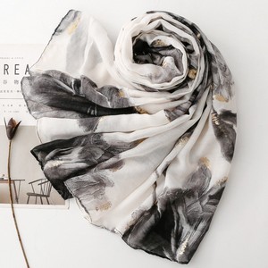 Hot Sale Spring Summer Tie-<b>dye</b> Chiffon Printing Scarf Bubble Chiffon <b>Material</b> Gradient Color Pearl Chiffon Long Scarf - Product Image 5