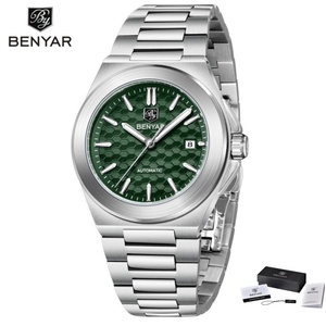 BENYAR New 39.5MM Luxury Men <b>Automatic</b> Mechanical Watch Business Leisure Men Watch Honeycomb Dial Waterproof Watch for Men - Product Image 2