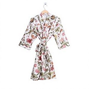 Wholesale Women's Vintage Organic Cotton Knitted Stripe Kantha Quilted Long Jacket Handmade Autumn Winter Eco-Friendly - Product Image 1