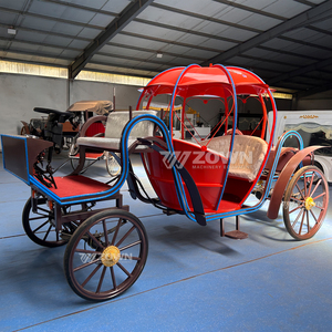 Carruaje Eléctrico para Bodas ZOWN Rojo con Detalles Azules, Cuatro Ruedas, para Uso en Ceremonias - Product Image 3