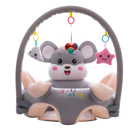 Sofá Mouse cubierta de asiento de bebé de peluche de juguete bebé de aprendizaje se silla apoyo de bebé niño nido con Rod Playmat Juguetes