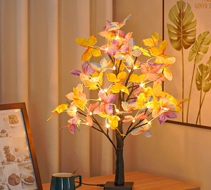 Lumière LED en forme de <span class=keywords><strong>bouleau</strong></span>, nouvelle conception, vente chaude, cadeau de Noël, décorations, ornement, papillon coloré, USB, batterie, lumière LED - Product Image 2