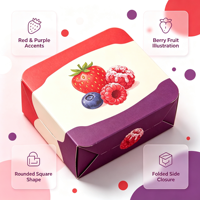 Boîte à pâtisserie Berry, boîte pliante en papier personnalisée pour l'emballage de pâtisseries aux fruits et desserts