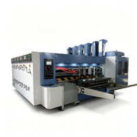 Nueva Máquina de Impresión, Ranurado y Troquelado de Cartón, Totalmente Automática, de Velocidad Media, Impresión Flexográfica de 2 Colores