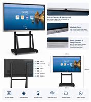Tableau blanc interactif LED Cuhub de 75 pouces avec résolution 4K UHD, 40 points tactiles, caméra 48MP, cadre en aluminium, garantie d'un an