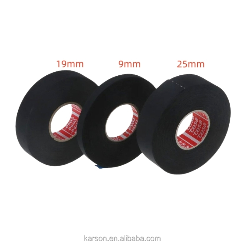 Tesa 51036 Tape 9mm/19mm/25mm X 25meters Acrylic Pressure Sensitive Adhesive Cloth Fabric Wiring Loom Harness for Masking