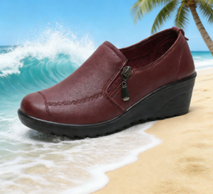 Chaussures en microfibre pour femmes, talon compensé, plateforme imperméable, toutes saisons - Product Image 6