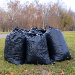 Sacs poubelle noirs de grande capacité, étanches et résistants aux déchirures, de qualité industrielle, sacs en plastique de sécurité commerciaux, vente en gros d'usine - Product Image 6