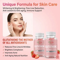 Complément Anti-Âge Glutathion Collagène Glow Gummies Saveur Fraise avec Peptides de Collagène Formule Unique pour les Soins de la Peau