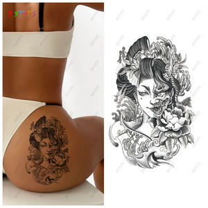 Tatuaggio Temporaneo Giapponese Geisha Impermeabile a Lunga Durata per Adulti, Arte Corporea Finta - Product Image 1