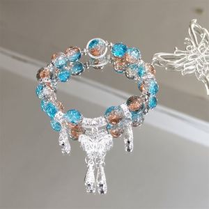 Fantasy Popcorn Cracked Crystal <b>Beads</b> <b>Bracelet</b> for Women Butterfly Charm Gradient Color Women Friendship <b>Bracelets</b> Jewelry Gift - Product Image 6
