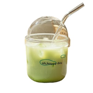 Copo de chá reutilizável com canudo, copo de vidro com capacidade de 450ml, 15oz, copo de vidro com tampa de vidro - Product Image 6