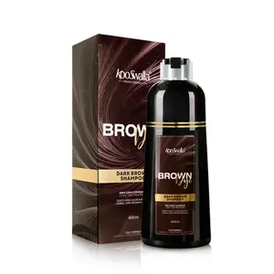 OEM Kooswalla Natural Argan Oil Extract Plant Black Hair Color Dye Shampoo para mujeres que cubren el cabello gris