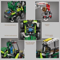 Modèle King 19006 Série City Kit de construction forestière électrique télécommandé en plastique ABS, construction de difficulté élevée