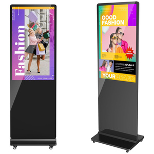 43 50 55 65 75 Inch 4K LCD Indoor Vertical Digital Kiosk <b>Touch</b> <b>Screen</b> Totem Floor Standing Digital Signage Shopping Mall - Product Image 1