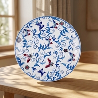 Nouvelle assiette de service jetable en plastique écologique de 8 pouces pour restaurant avec motif personnalisé