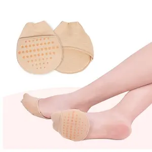 Chaussures d'été respirantes en Silicone antidérapantes à talons hauts pour femmes, coussin d'avant-pied, chaussettes demi-pied, semelle intérieure