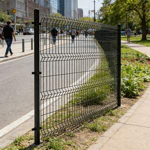 Panneau de clôture incurvé 3D pour les routes urbaines et les parcs publics, sert de barrières piétonnes et de zonage décoratif - Product Image 1