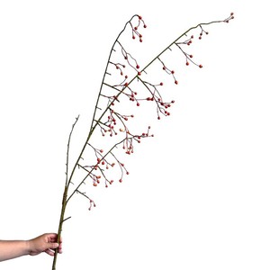 กิ่งเบอร์รี่ประดิษฐ์ พลาสติก สีส้ม แดง เขียว ของตกแต่งคริสต์มาส ของตกแต่งบ้าน ก้านเดี่ยว สไตล์ธรรมชาติ - Product Image 5
