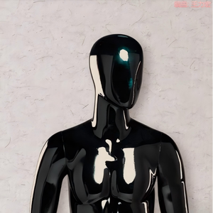 Oggetti di scena per modello di negozio di abbigliamento nero brillante, muscoli addominali, sport per tutto il corpo maschile, muscoli finti, espositore per finestre, supporto per modello - Product Image 3