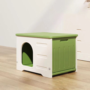 Casetta in plastica per gatti robusta riparo per animali domestici armadietto facile montaggio con modello solido casa per gatti - Product Image 1