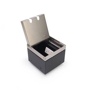 Caja de Pared Empotrada Moderna con Acabado de Acero Inoxidable Cepillado SS304 y Dos Tomas de Corriente Estadounidenses - Product Image 4