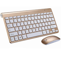 Set Mouse Keyboard tanpa kabel portabel, Mouse Keyboard dan Mouse Kombo 2.4G Untuk Laptop