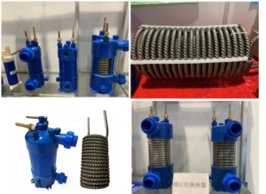 Akuarium Laut tangki air pendingin tabung koil Titanium penukar panas evaporator untuk pompa panas pendingin Kolam renang - Product Image 2
