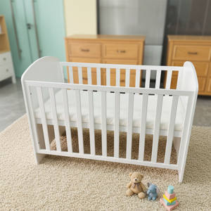 High Quality Wholesale Baby <b>Cribs</b> European Design Solid Wood Bed Safe for Kids in Bedroom or School - Product Image 3
