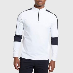 Sudadera de Golf sin Marca con Cierre de Cremallera de 1/4, Cuello Alto, Elástica, Ajuste Regular, ODM, Bordado, Ropa Deportiva - Product Image 1