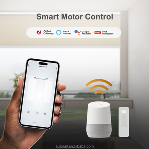 Control de aplicación WiFi Google Alexa Persianas de doble rodillo eléctricas Persianas de hotel Cortina inteligente Persianas de cadena motorizadas Rodillo - Product Image 6