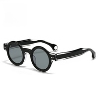 Monture de lunettes en acétate japonais personnalisable de luxe, de haute qualité, à motif solide, protection contre les rayonnements, lunettes de soleil grises