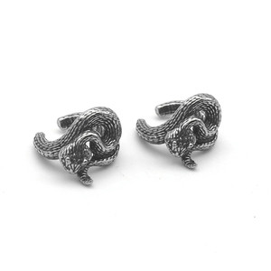 yunnique Snake <b>Cuff</b> <b>Earrings</b> Titanium Steel Animal Shape Fashion Jewelry <b>Ear</b> Clips For Men And Women - Product Image 5