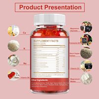 Bonbons gélifiés au glycinate de magnésium en vrac avec étiquette personnalisée OEM, supplément de vitamine D et B6 pour adultes, adolescents, hommes et femmes