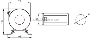 CE ROHS certificata HEYI RCT-35 100/5A trasformatori di corrente toroidale accurata lettura amperometro Din Rail sensore di corrente di montaggio - Product Image 4