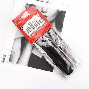 Ensemble de 10 peignes à cheveux professionnels pour <span class=keywords><strong>la</strong></span> coiffure, vente en gros, salon de beauté, logo personnalisé, manche en plastique, peigne à cheveux plat bouclé pour <span class=keywords><strong>la</strong></span> maison - Product Image 5