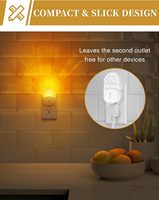 ZHILAI Veilleuse LED moderne mini en acrylique ambre avec capteur, à brancher, à intensité variable, économie d'énergie, pour chambre et couloir, certifiée FCC
