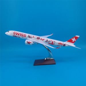 Modèle d'avion en résine Swissair Airbus A350 à l'échelle 1:1, 47 cm, avec support de présentation, objet de collection - Product Image 1
