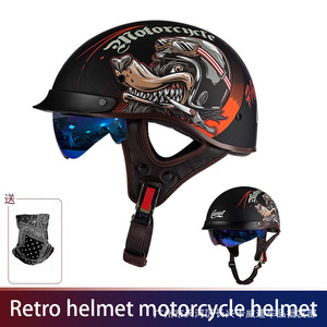 Casco de Motocicleta Abierto, Ligero, Estilo Cruiser Harley, para Scooter Eléctrico, Unisex, Vintage - Product Image 2
